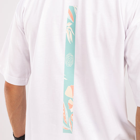 "Serenity Tee – White Botanical Edition" Over Size