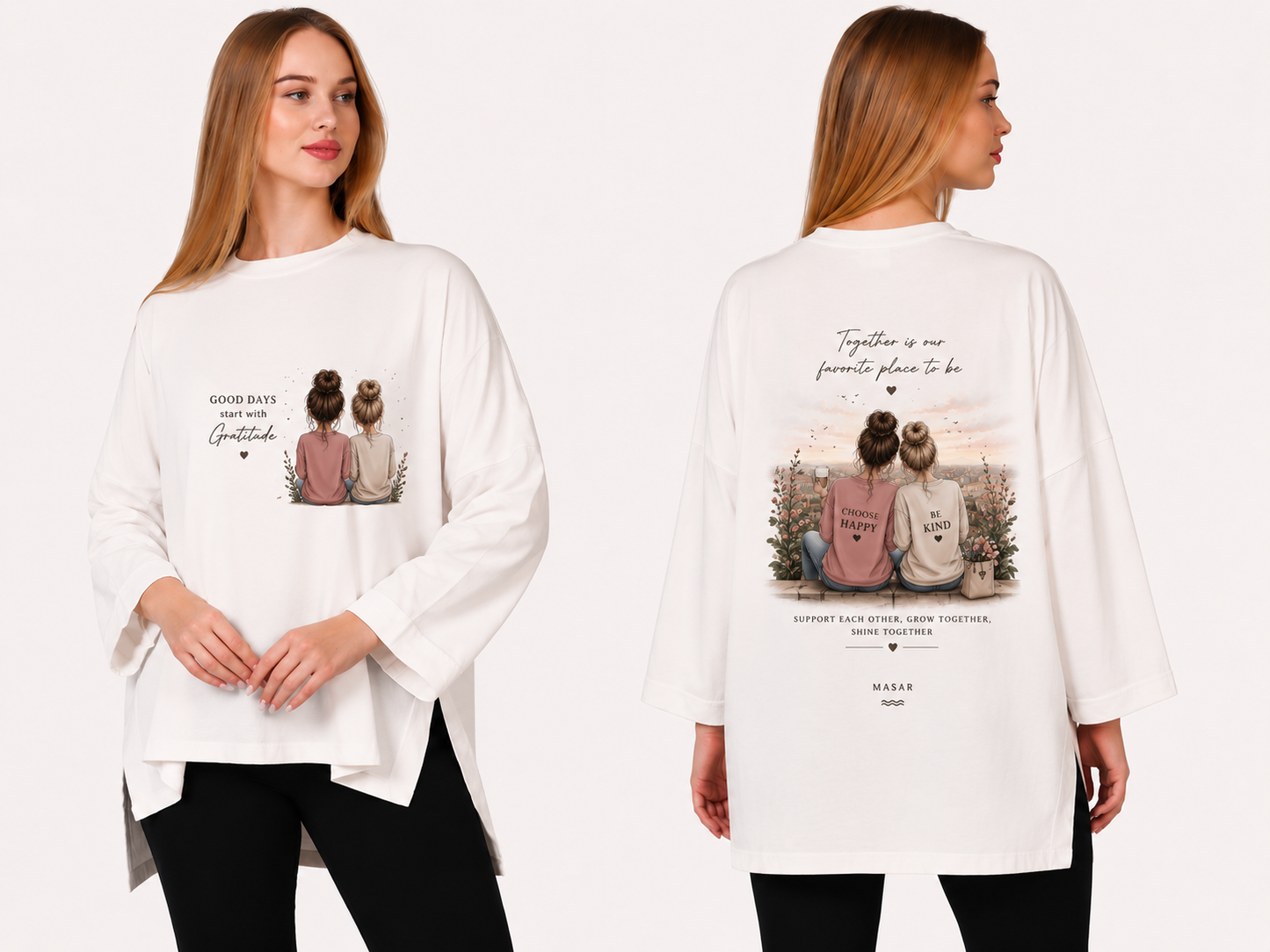 Masar Together Oversized Women's Sweatshirt - Ivory