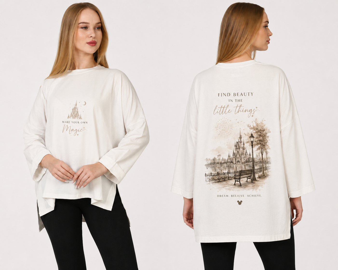 Masar Find Beauty Oversized Women's Sweatshirt - Ivory