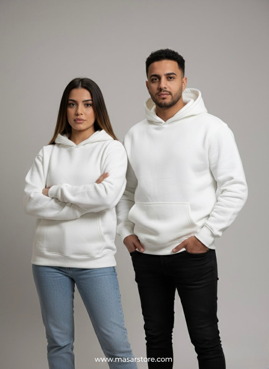 MASAR BASIC HOODIE UNISEX OFF-WHITE HOODIE