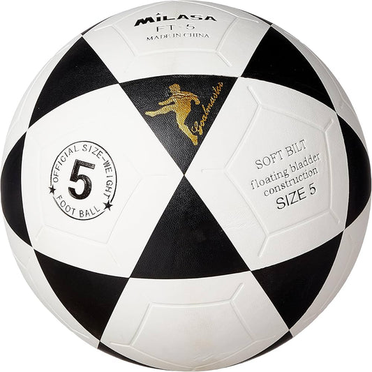 Mikasa FT-5 Goalmaster size 5 football in white and black - كرة القدم ميكاسا