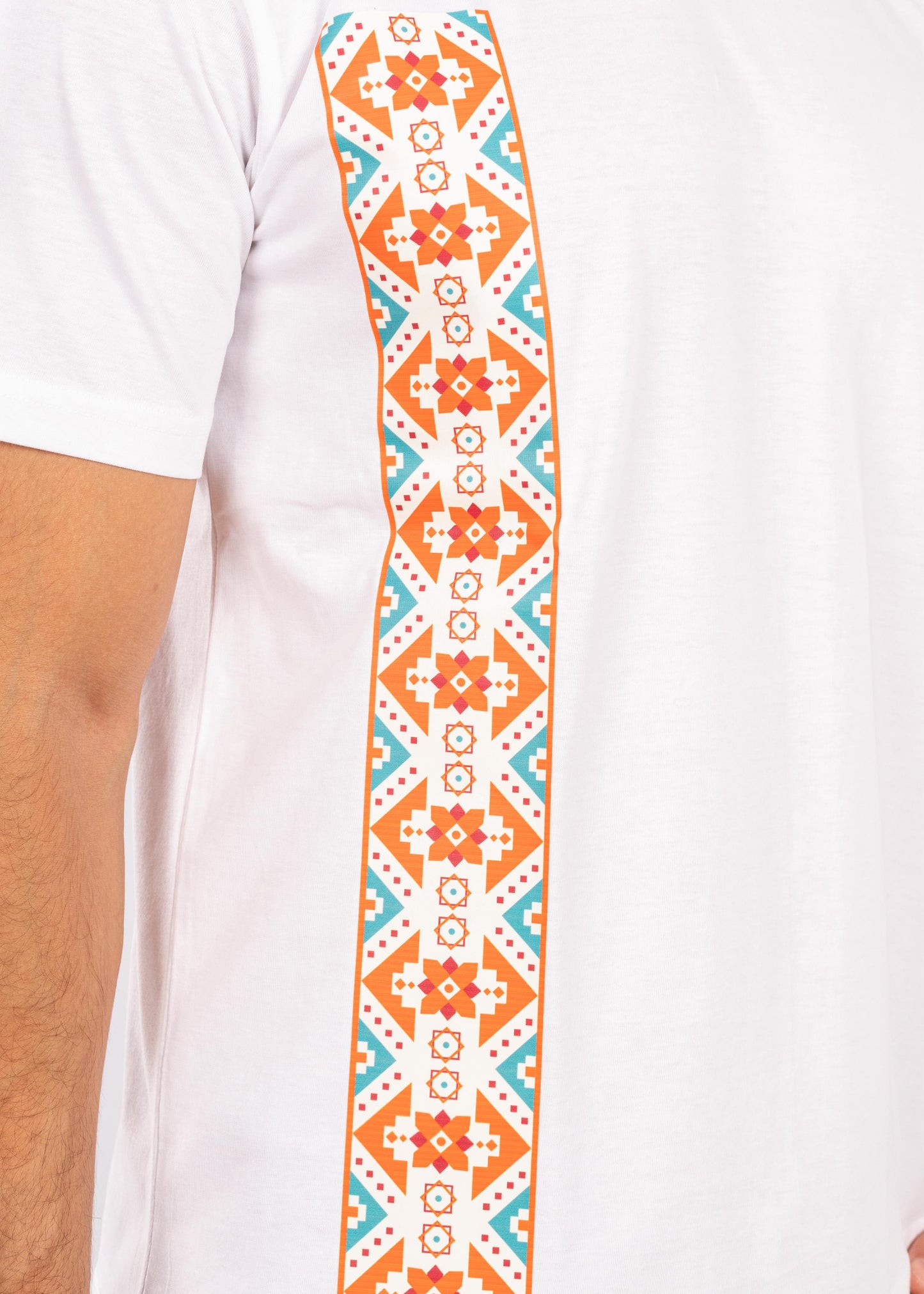 Nomad Geometry – Tribal Stripe Minimal Tee
